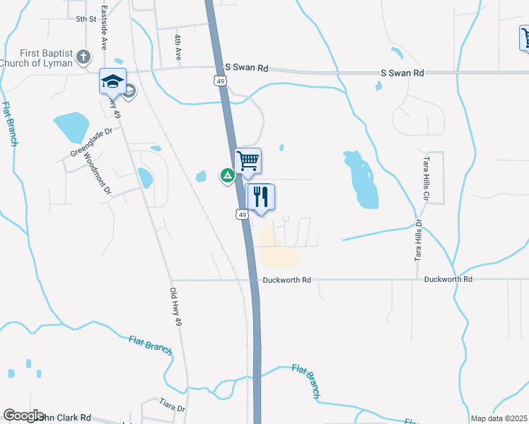 map of restaurants, bars, coffee shops, grocery stores, and more near 13490 U.S. 49 in Gulfport