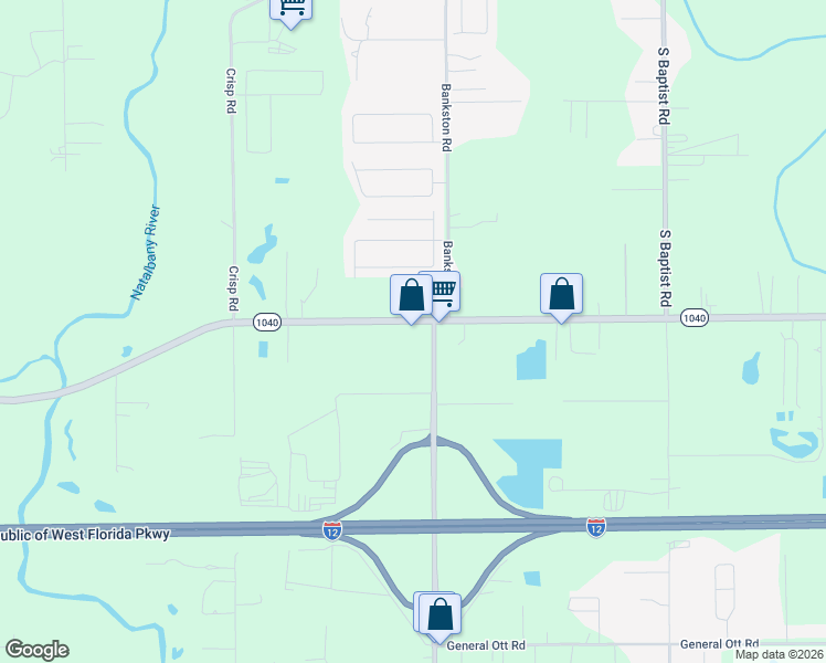 map of restaurants, bars, coffee shops, grocery stores, and more near 43237 Pumpkin Center Road in Hammond