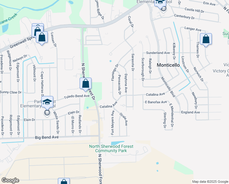 map of restaurants, bars, coffee shops, grocery stores, and more near 11226 Flamingo Drive in Baton Rouge