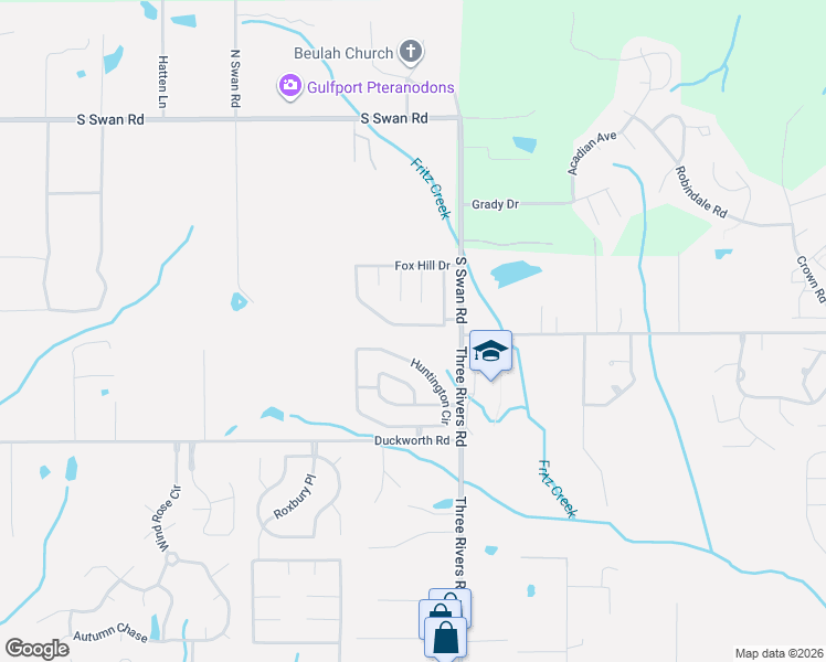 map of restaurants, bars, coffee shops, grocery stores, and more near 14033 Fox Hill Drive in Gulfport