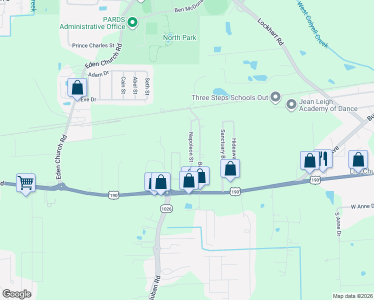 map of restaurants, bars, coffee shops, grocery stores, and more near 8461 Florida Boulevard in Denham Springs