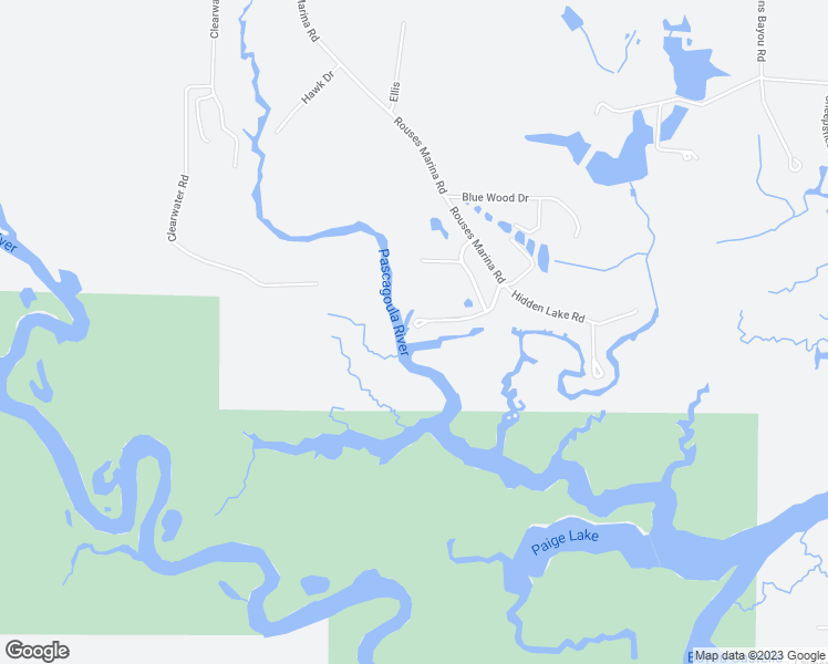 map of restaurants, bars, coffee shops, grocery stores, and more near 3400 Rouses Marina Road in Vancleave