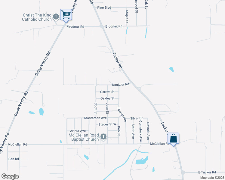 map of restaurants, bars, coffee shops, grocery stores, and more near 14920 Garrett Street in Ocean Springs