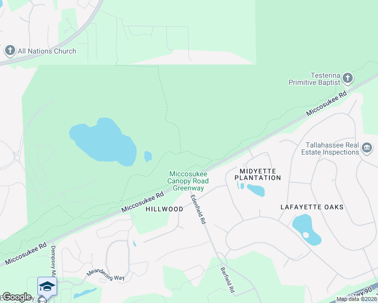 map of restaurants, bars, coffee shops, grocery stores, and more near Miccosukee Greenway in Tallahassee