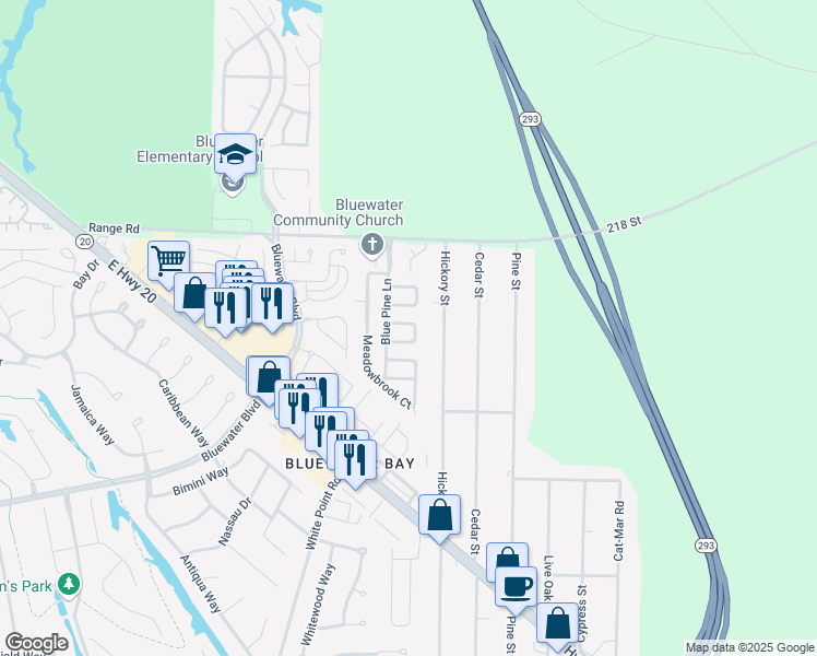 map of restaurants, bars, coffee shops, grocery stores, and more near 131 Midland Court in Niceville