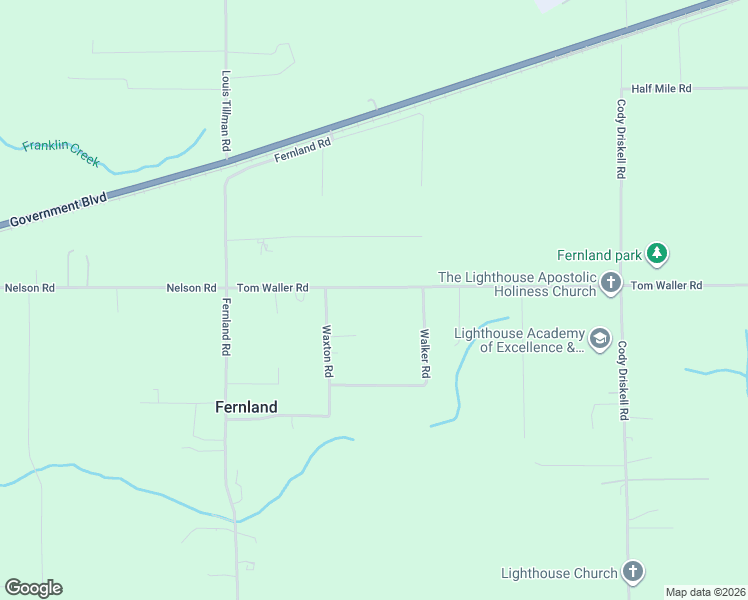 map of restaurants, bars, coffee shops, grocery stores, and more near 10361 Tom Waller Road in Grand Bay