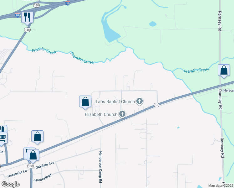 map of restaurants, bars, coffee shops, grocery stores, and more near 11901 Mose Lane North in Grand Bay