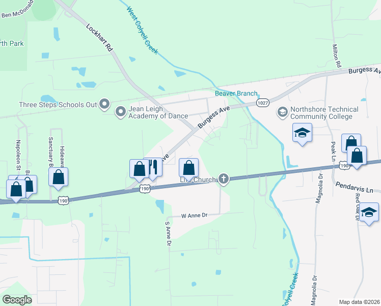 map of restaurants, bars, coffee shops, grocery stores, and more near 30140 Propane Alley in Walker