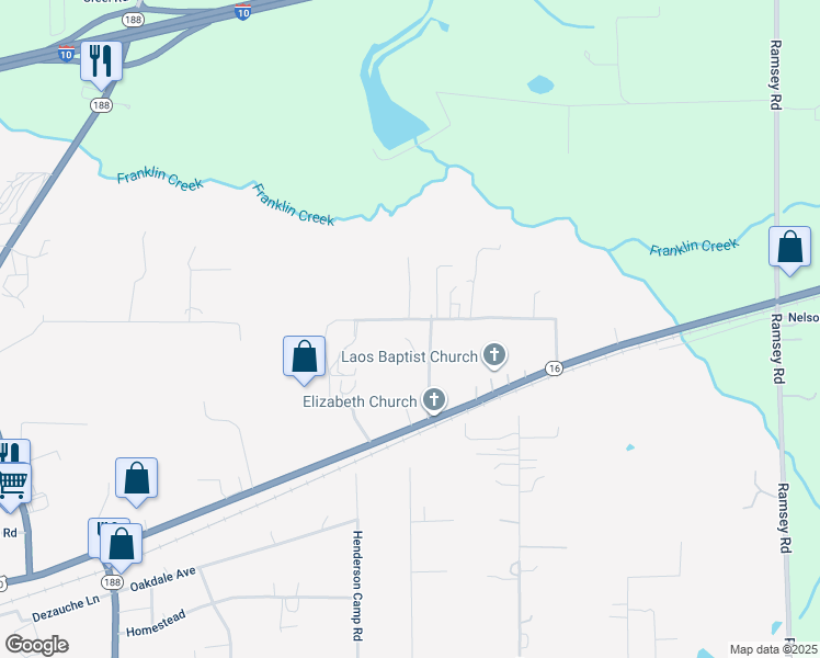 map of restaurants, bars, coffee shops, grocery stores, and more near 11901 Mose Lane North in Grand Bay