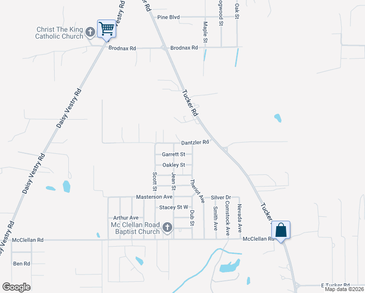 map of restaurants, bars, coffee shops, grocery stores, and more near 14920 Garrett Street in Ocean Springs