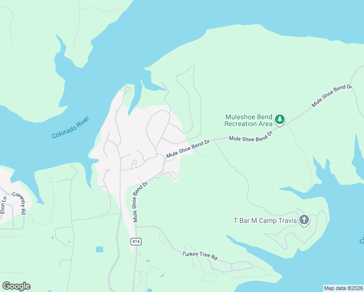 map of restaurants, bars, coffee shops, grocery stores, and more near 2550 County Road 414 in Spicewood