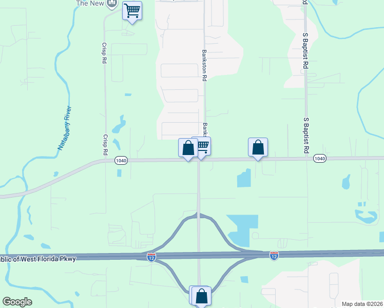 map of restaurants, bars, coffee shops, grocery stores, and more near 43237 Pumpkin Center Road in Hammond