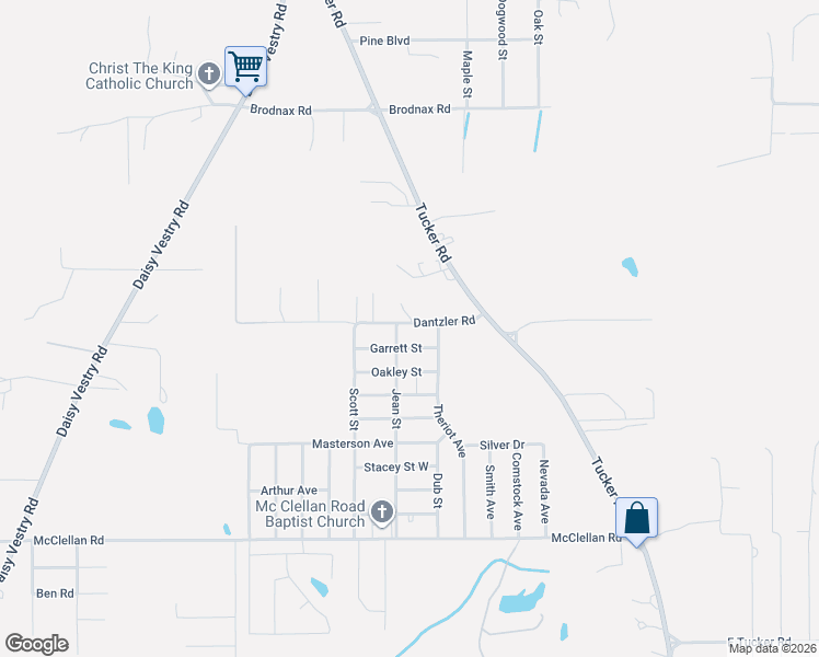 map of restaurants, bars, coffee shops, grocery stores, and more near 14920 Garrett Street in Ocean Springs
