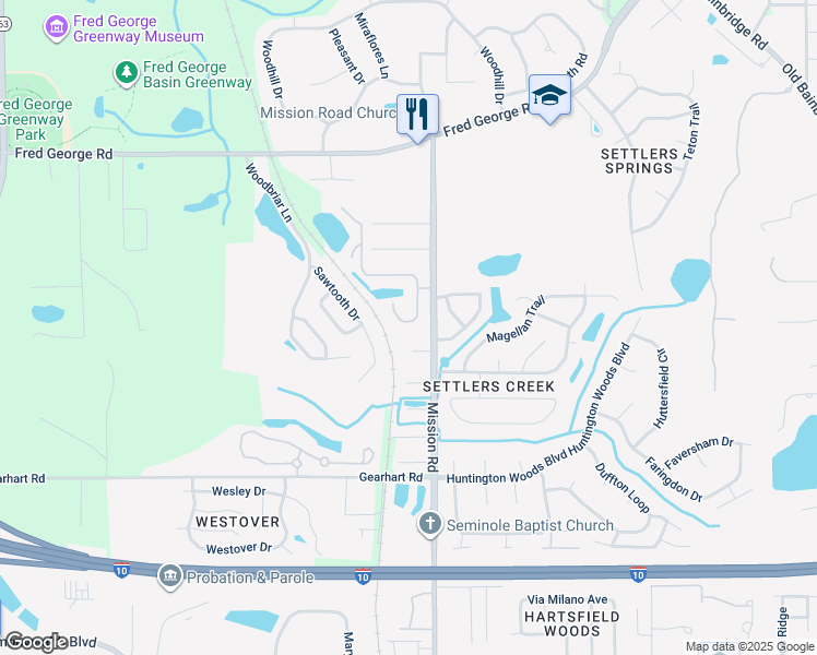 map of restaurants, bars, coffee shops, grocery stores, and more near 4028 Mirjana Court in Tallahassee