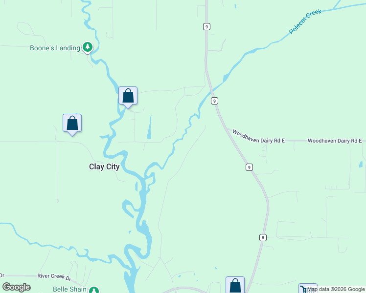 map of restaurants, bars, coffee shops, grocery stores, and more near 17540-17860 River Road in Summerdale