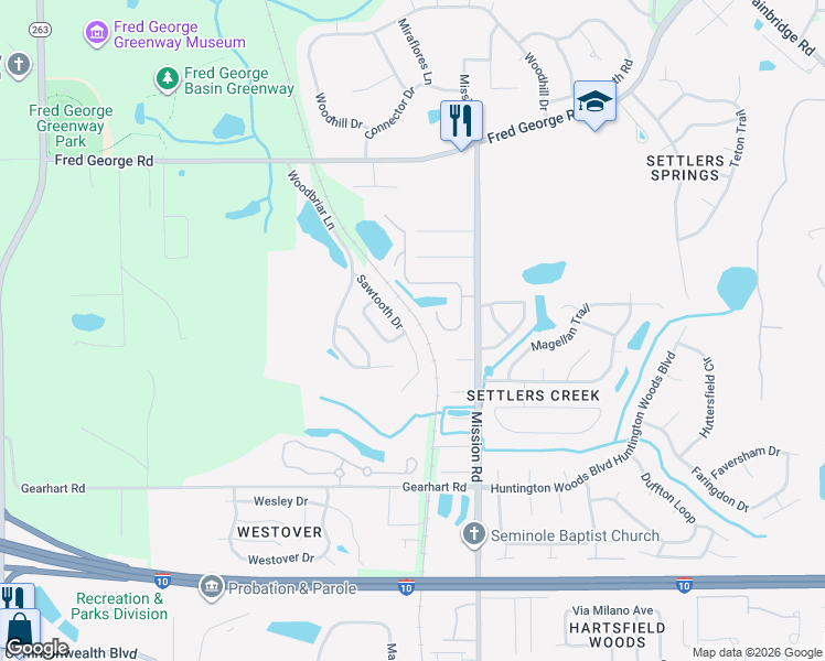 map of restaurants, bars, coffee shops, grocery stores, and more near 3962 Remer Court in Tallahassee