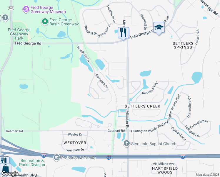 map of restaurants, bars, coffee shops, grocery stores, and more near 3962 Remer Court in Tallahassee