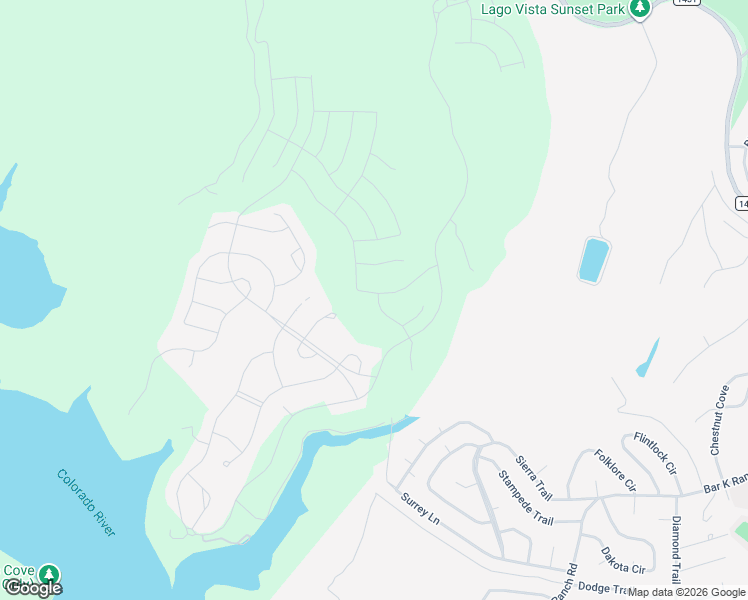 map of restaurants, bars, coffee shops, grocery stores, and more near 8015 Purple Aster Pass in Marble Falls