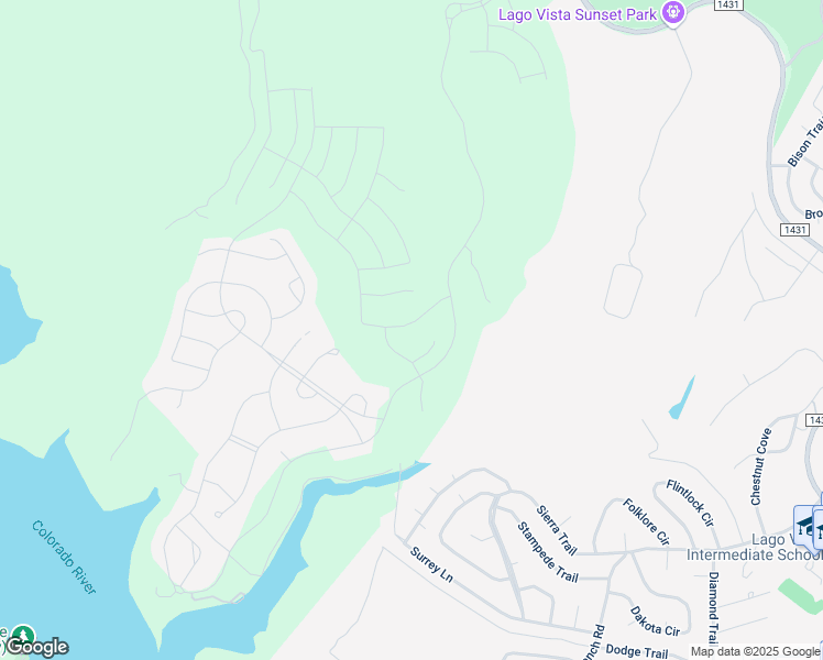 map of restaurants, bars, coffee shops, grocery stores, and more near 8200 Cannon Court in Lago Vista