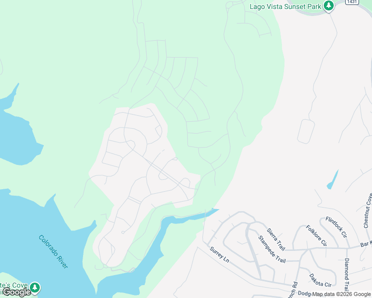 map of restaurants, bars, coffee shops, grocery stores, and more near Unnamed Road in Marble Falls