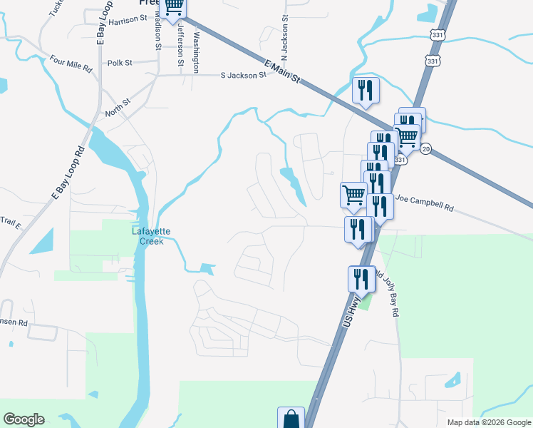 map of restaurants, bars, coffee shops, grocery stores, and more near in 