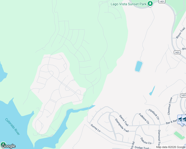 map of restaurants, bars, coffee shops, grocery stores, and more near 8119 Purple Aster Pass in Marble Falls
