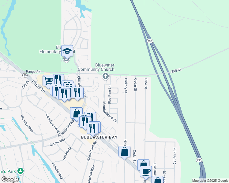 map of restaurants, bars, coffee shops, grocery stores, and more near 107 Summit Court in Niceville