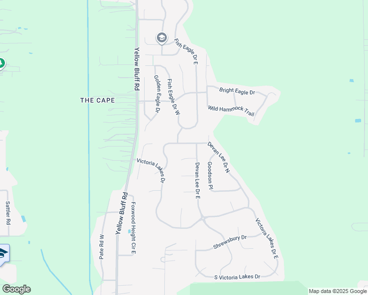 map of restaurants, bars, coffee shops, grocery stores, and more near 13958 Devan Lee Drive North in Jacksonville