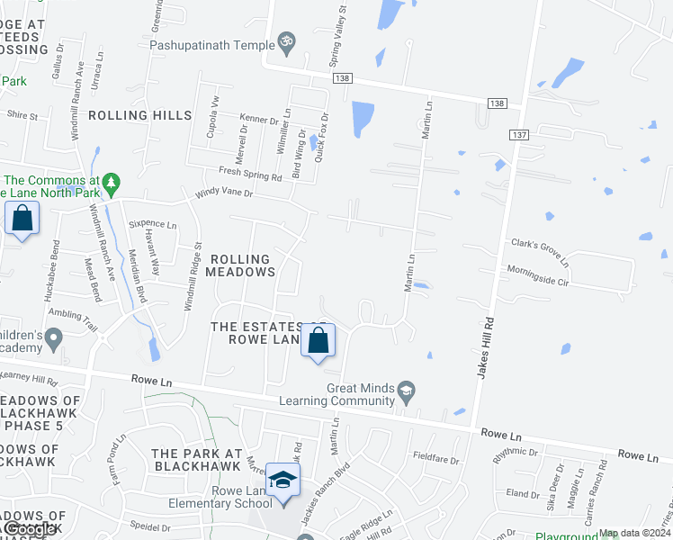 map of restaurants, bars, coffee shops, grocery stores, and more near 20948 Mandrake Drive in Pflugerville