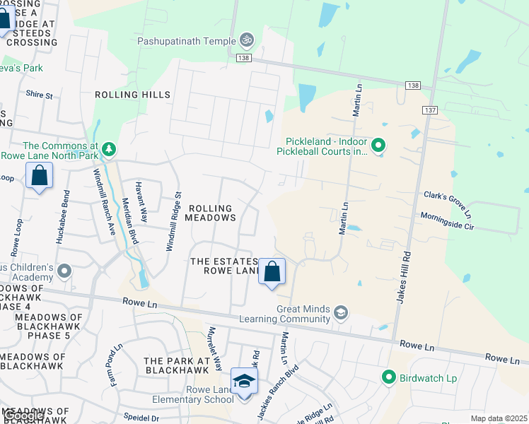 map of restaurants, bars, coffee shops, grocery stores, and more near 20948 Mandrake Dr in Pflugerville