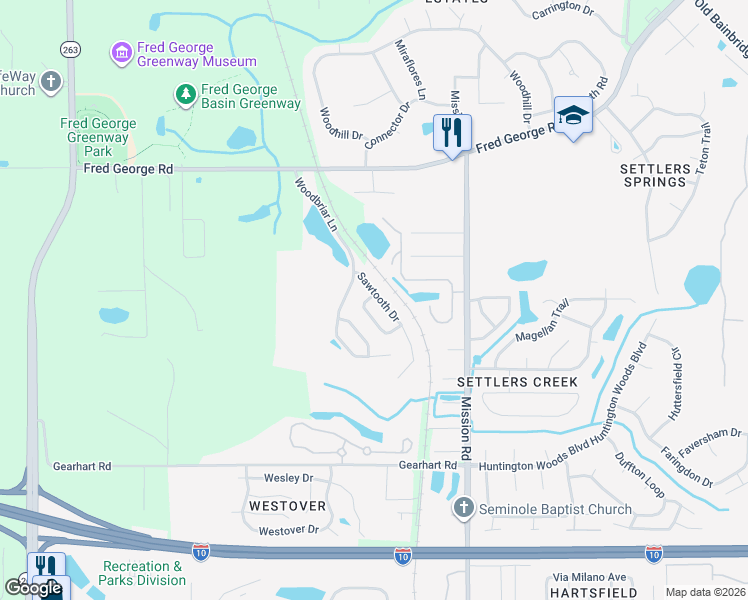 map of restaurants, bars, coffee shops, grocery stores, and more near 3334 Sawtooth Drive in Tallahassee