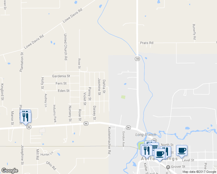 map of restaurants, bars, coffee shops, grocery stores, and more near 72517 Carnation Street in Covington