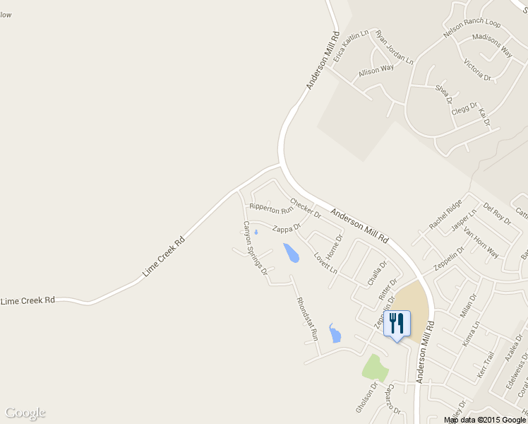 map of restaurants, bars, coffee shops, grocery stores, and more near 902 Ripperton Run in Cedar Park