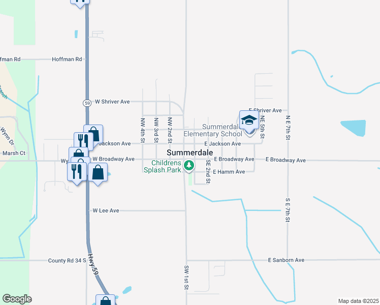 map of restaurants, bars, coffee shops, grocery stores, and more near in Summerdale