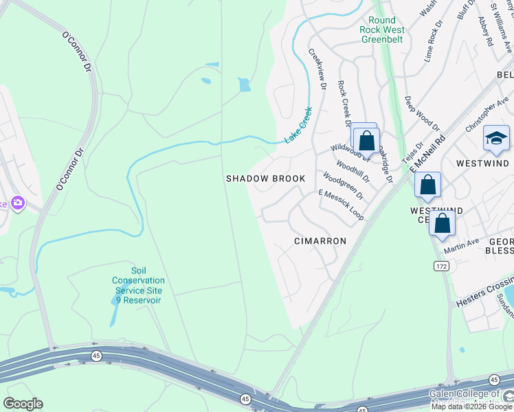 map of restaurants, bars, coffee shops, grocery stores, and more near 1811 Chincoteague Way in Round Rock