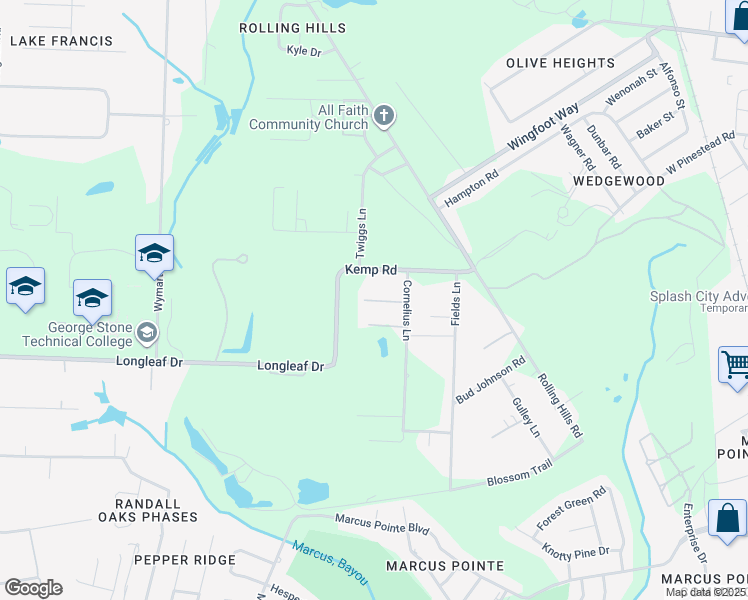 map of restaurants, bars, coffee shops, grocery stores, and more near 1530 Fountain Place in Pensacola