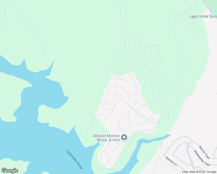 map of restaurants, bars, coffee shops, grocery stores, and more near 8303 Prairie Rye Drive in Meadowlakes