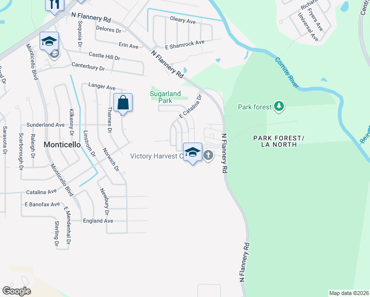map of restaurants, bars, coffee shops, grocery stores, and more near 4280 Noble Cane Drive in Baton Rouge