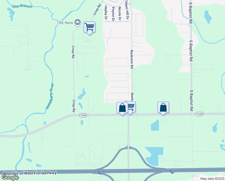 map of restaurants, bars, coffee shops, grocery stores, and more near 11167 Avila Drive in Hammond