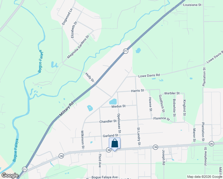 map of restaurants, bars, coffee shops, grocery stores, and more near 20125 Lowe Davis Road in Covington