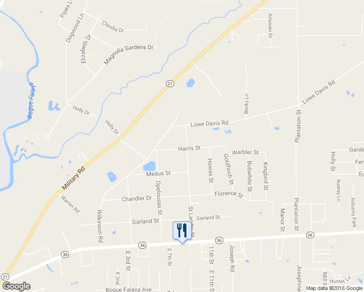 map of restaurants, bars, coffee shops, grocery stores, and more near 20123 Harris Street in Covington