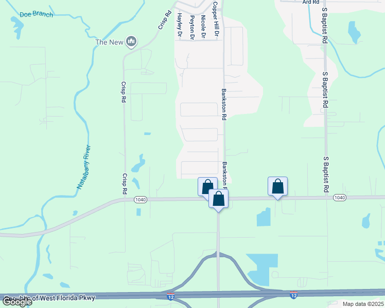 map of restaurants, bars, coffee shops, grocery stores, and more near 11167 Avila Drive in Hammond