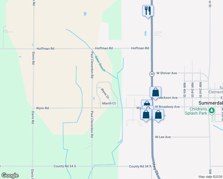 map of restaurants, bars, coffee shops, grocery stores, and more near Lakefront Circle in Summerdale