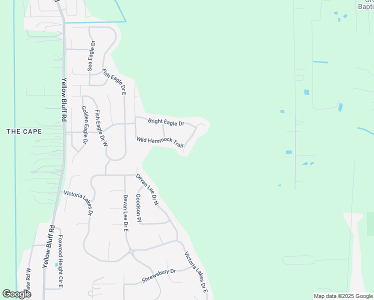 map of restaurants, bars, coffee shops, grocery stores, and more near 13913 Nations Eagle Lane in Jacksonville