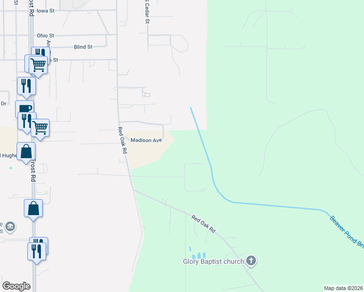 map of restaurants, bars, coffee shops, grocery stores, and more near 21045 Oak Alley in Livingston