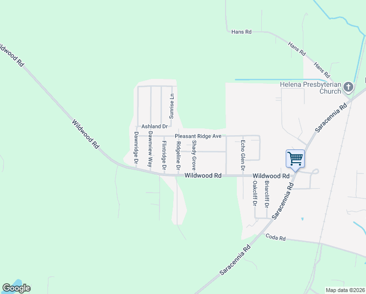 map of restaurants, bars, coffee shops, grocery stores, and more near 10009 Ridgeline Drive in Moss Point