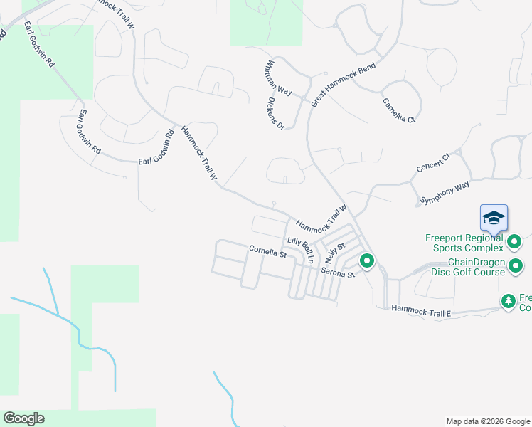 map of restaurants, bars, coffee shops, grocery stores, and more near 383 Lilly Bell Lane in Freeport