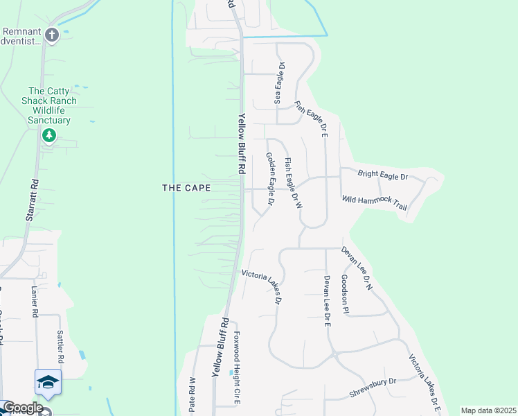 map of restaurants, bars, coffee shops, grocery stores, and more near 13997 Red Rock Lake Drive in Jacksonville