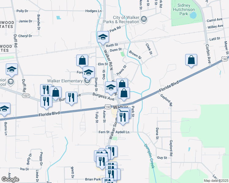 map of restaurants, bars, coffee shops, grocery stores, and more near 30091 Walker Road North in Walker