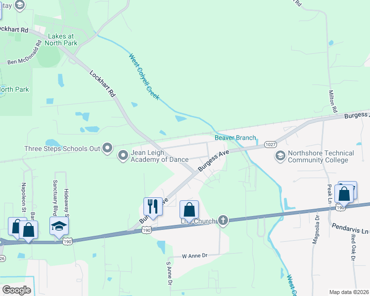 map of restaurants, bars, coffee shops, grocery stores, and more near 11131 Juniper Street in Denham Springs